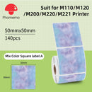 Phomemo Mini Printer Thermal White/Color/Round/Transparent Sticker Self Adhesive Waterproof Sticker For M110 M220 M221 M120 M200