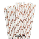 25pcs Foil Gold Silver Disposable Drinking Paper Straws Rainbow for Birthday Wedding Christmas Party Event Supplies