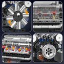 Mould King 10088 Technical Car Building Block Motorized V8 Engine Model Brick Assembly Engine Brick Toys Kids Christmas Gift