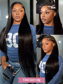 Peruvian 250% Density 32 34 inch 13x6 HD Lace Front Human Hair Wigs Straight Raw 13x4 Frontal Wigs Women Glueless Closure Wig
