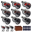 Military MOC Sentry Building Block Soldier Sandbag Fence Cannon Shell Barbed Wire Weapon Rack Training Field Watchtower Toy K018