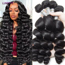 Loose Deep Wave  Unprocessed Virgin Raw Human Hair Bundles Hair Extensions Brazilian 3 4 Bundle Deals Wholeasle 38 40 Inch Loose Deep Wave Human Hair Bundles Jerry Curly Weave Raw Virgin Raw Human Hair Bundles Hair Extensions