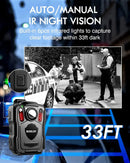 BOBLOV M5 Police Body Cam 1440P Body Mounted Cam 256G Bodycam Night Vision IP67 Dashcam 4200mAh Battery Body Camera GPS Recorder