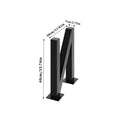 Livingandhome Height Metal Table Legs Furniture Accessories Anti-slip Black Iron Table Leg Round Metal Table Legs