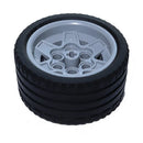 Car Truck Wheels Hub Bricks MOC Technical Tire Wheel Cross Hole Set Motorcycle Tyre & Rim Construction Building Blocks