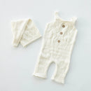 Baby Photography Knitted Clothing Cute Bear Dolls Baby Tassel Pillow Blanket Photo Props Newborn Photo Jumpsuit + Hat Costume