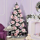 Pink 14.5cm Glitter Artifical Christmas Flowers Mreey Christmas Tree Decoration Happy New Year Ornaments Xmas 2025 Navidad