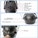 CE Bluetooth Ear Muffs Adjustable Cap-mounted Earmuff Safety Helmet Attachable Hard Hat Earmuff Hearing Protection Outdoor work