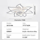 IRALAN Ceiling Light With Forward And Reverse Air Circulation Fan Stepless Dimming Light For Living Room Bedroom Office Lounge