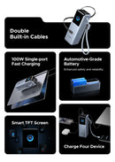 UGREEN Nexode Pro 200W 25000mAh Power Bank Retractable Cables Portable PD External Battery PowerBank for Laptop Fast Charge