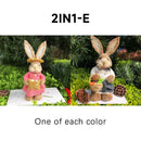 Easter Bunny Rabbit Straw Figures Decoration 35cm Easter Straw Easter Rabbit Bunny Figurine Home Garden Wedding Ornament
