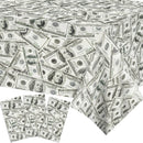 American Dollar Pattern Disposable Tablecloth 100 Dollars Birthday Decoration 130*220cm Camping Mat Table Cover Party Supplies