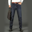 Wthinlee Business Men Jeans Casual Straight Stretch Fashion Classic Blue Black Work Denim Trousers Spring Summer Brand Clothing