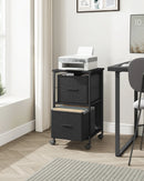 VASAGLE file wardrobe with 2 drawers, print stand, for A4, letter format, hanging system, storage box, Home Office