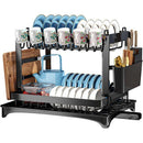 Drainer rack kitchen sink Kitchen Adjustable Plates Organizer Dish Bowl Drainer Storage Rack Cutlery Storage Holder