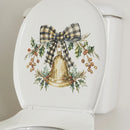 Creative Bow Bell Christmas Wall Stickers BathroomToilet Decoration Mural Room Cupboard Festival Home Decor Self-adhesive Decals