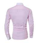 Men Long Sleeve Shirt 2025 Spring Striped Shirts Slim Fit Male Casual Social Patchwork Shirt Turn-down Collar Camisa Masculina