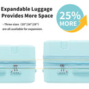 4 Piece Luggage Set with Compression Packing Cubes for Suitcase Expanable Spinner Wheels Lightweight Suitcase with TSA Lock