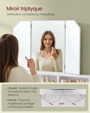 VASAGLE Dressing Table with Large Rectangular Mirror, Vanity Table with 2 Drawers and 3 Open Compartments, Vanity Table, Modern