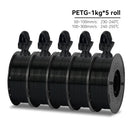 KEEPANG PLA/HS-PLA/PETG/Silk PLA 3D Printer Filament 1.75mm Mix Color 5Rolls High Speed PLA Printinng Material for Bambu Lab