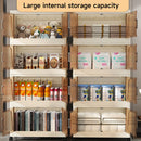 3/4-layer Stackable Storage Bins Storage Box with Lid Collapsible Storage Cabinet Organizers with Wheels for Shoes Home Office