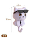 4pcs Kitten Hooks Cartoon Cats Wall Hook Wall Hanging Hanger Rack Key Holder Home Storage Utility Wall Decoration for Clothe Hat