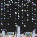Gold 30th Happy Birthday Party Paper Banners Decorations Number 30 Year Old Circle Dots Twinkle Star Garlands Hanging Backdrops