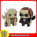 MOC电影《好兆头》天使亚茨拉菲尔与恶魔克鲁利Brickheadz积木人仔喜剧人物玩具礼物