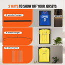 SucceBuy Jersey Display/Sports Card Display Frame Case, Large Lockable Sport Shadow Box, 98% UV Protection PC Glass and Hangers