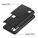 适用于华为P30 Pro手机壳 硬质装甲手机壳 适用于华为P30 Pro P30PRO 钱包信用卡套 滑动保护盖 适用于P30