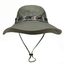 Summer Men Bucket Hat Outdoor UV Protection Wide Brim Panama Safari Hunting Hiking Hat Mesh Fisherman Hat Beach Sunscreen Cap