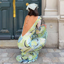 Sexy Backless Printed Dress Women's O-neck Full Sleeve Straight  Long Dresses 2026 Summer Fashion High Street New Lady Outfits