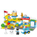 Big Building Blocks Crazy Marble Race Run Slipway Pipeline Ball Compatible Large Bricks Maze Game Children Kids Montessori Toys