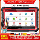 LAUNCH X431 PRO ELITE OBD2 Scanner Full Systems Car Diagnostic Tool 32 Reset CANFD DOIP ECU CODING Active Test FCA SGW VAG
