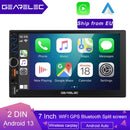 7英寸车载收音机 2 Din Android 13 Carplay Android Auto 通用汽车多媒体播放器 汽车收音机高清触摸屏调频蓝牙