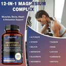 Magnesium Complex - Bone & Heart Health Supplement, Glycine, Citrate, Malate, Aspartate, Gluconate, Ascorbate, Taurine - 120pcs