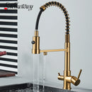 Drinking Water Kitchen Faucet Black Kitchen Sink Faucet Brass Kitchen Tap With Filter Faucet 360° Rotate Sink Mixer Dual Mode