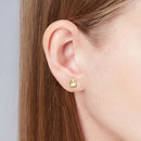 TrustDavis New 925 Sterling Silver Fashion Asymmetric Cute Little Devil Stud Earrings For Women Fine Anniversary Gift DS169
