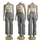 New Straight Cargo Pants Women High Waist Baggy Trousers Casual Wide Leg Slim Vintage Y2K Streetwear Pocket Fashion Casual Pants