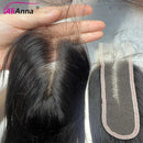 2x6 HD Lace Closure Human Hair Pre Plucked With Baby Hair For Women 14-24 Inch Transparent Straight Closure Fast Shipping