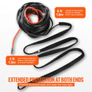 SucceBuy 8350/10000 lbs Synthetic Winch Rope 50ft Line String Cable Rope with Forged Winch Hook for ATV Car Outdoor Accessories