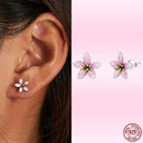 Bamoer Cute Romantic Fairy Elevs Exquisite Stud Earrings for Women Genuine 925 Sterling Silver Rainbow Ear Studs Luxury Jewelry