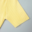 TARUXY Short Sleeve Knitted Long Dress Female Slim Hollow Retro Elegant Sweater Dress 2025 Summer New High Waist Women‘s Dress