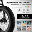 Ecarpat 20 Inch Kids' Bike, 4-Inch Wide Fat Tire Snow Mountain Bike, 7 Speed for Boys Girls Children Kids' Bicycles, Steel Frame