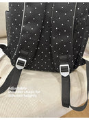 New Large Capacity Polka Dot Backpack Lightweight Multifunctional Piano Key Backpack Black Piano Mochilas for Women