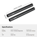 The Rig Spine | SmallRig 15mm Carbon Fiber Rods, 4 to 12 Inches, Pair