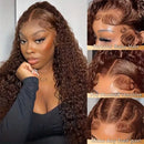The Mocha Cascade | 36-Inch 220% Density Chocolate Brown HD Lace Front Wig