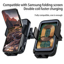 Wireless Car Charger Stand Automatic Fast Charging Station For iPhone 15 14 13 12 Samsung Z Flip Fold Xiaomi Phone Holder Mount