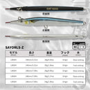 Hunthouse Sayoris 针形铅笔路亚饵 长距离抛投 140mm 180mm 硬饵 沉水铁板路亚饵 海鲈鱼渔具