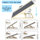 BRIEFNESS Multi-Purpose Car High Bed Pet Ramp with Non-Slip Carpet Adjustable Folding Pet Ladder Convenient Auxiliary Steps